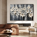 Floral 800 Canvas Art 60 x 40 cm / Black