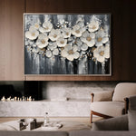 Floral 800 Canvas Art 60 x 40 cm / Black