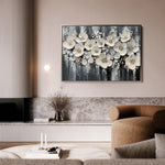 Floral 800 Canvas Art 60 x 40 cm / Black