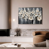 Floral 800 Canvas Art 60 x 40 cm / Black
