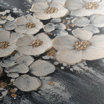 Floral 800 Canvas Art 60 x 40 cm / Black