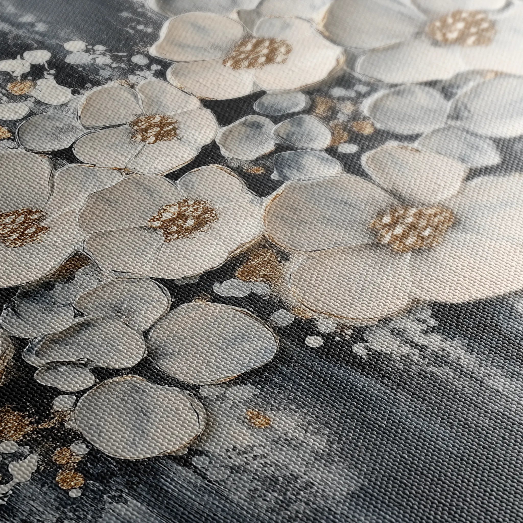 Floral 800 Canvas Art 60 x 40 cm / Black