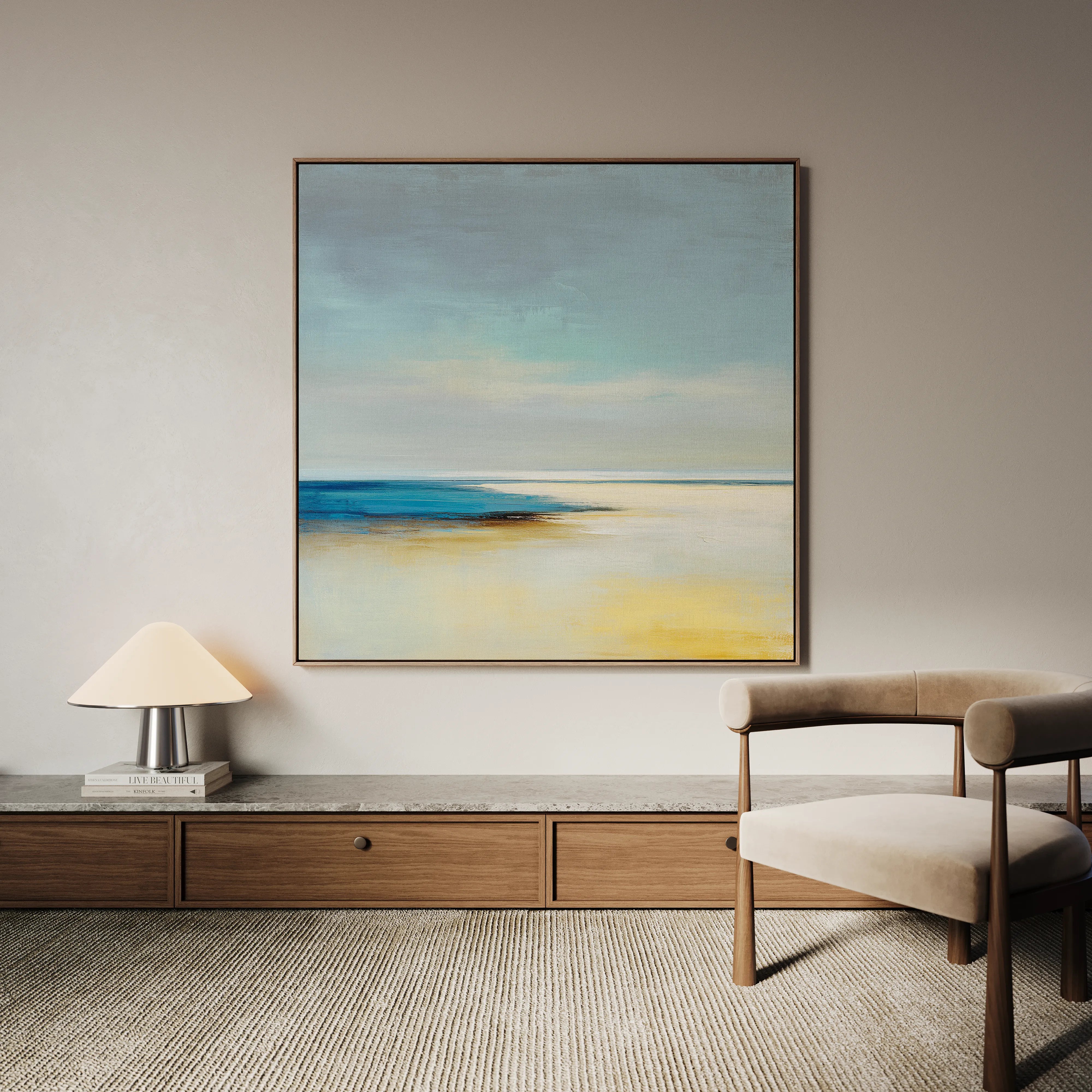 Abstract 801 Canvas Art 60 x 60 cm / Black