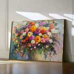 Floral 801 Canvas Art 60 x 40 cm / Black