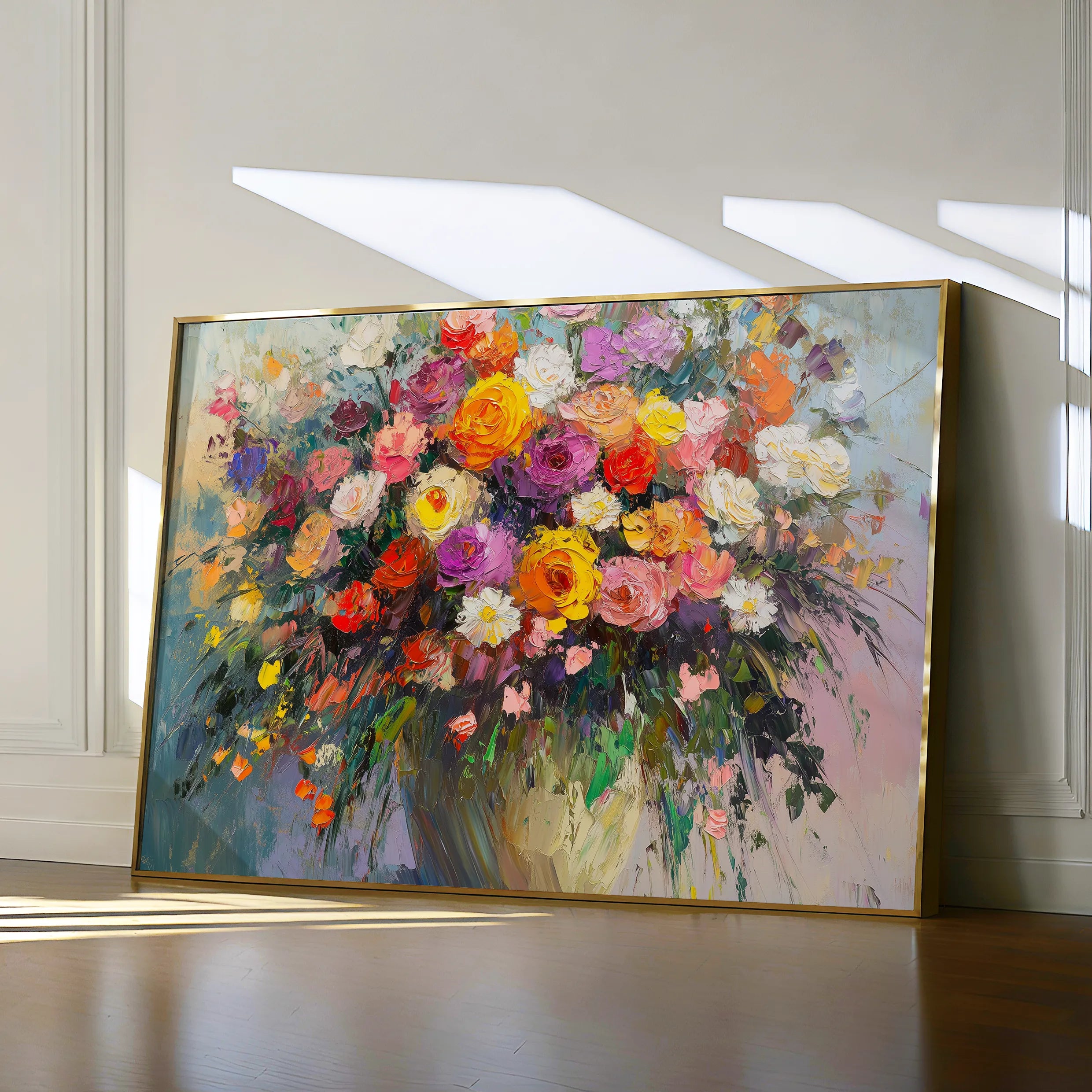 Floral 801 Canvas Art 60 x 40 cm / Black