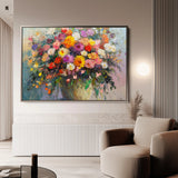Floral 801 Canvas Art 60 x 40 cm / Black