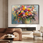 Floral 801 Canvas Art 60 x 40 cm / Black