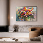 Floral 801 Canvas Art 60 x 40 cm / Black