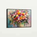 Floral 801 Canvas Art 60 x 40 cm / Black