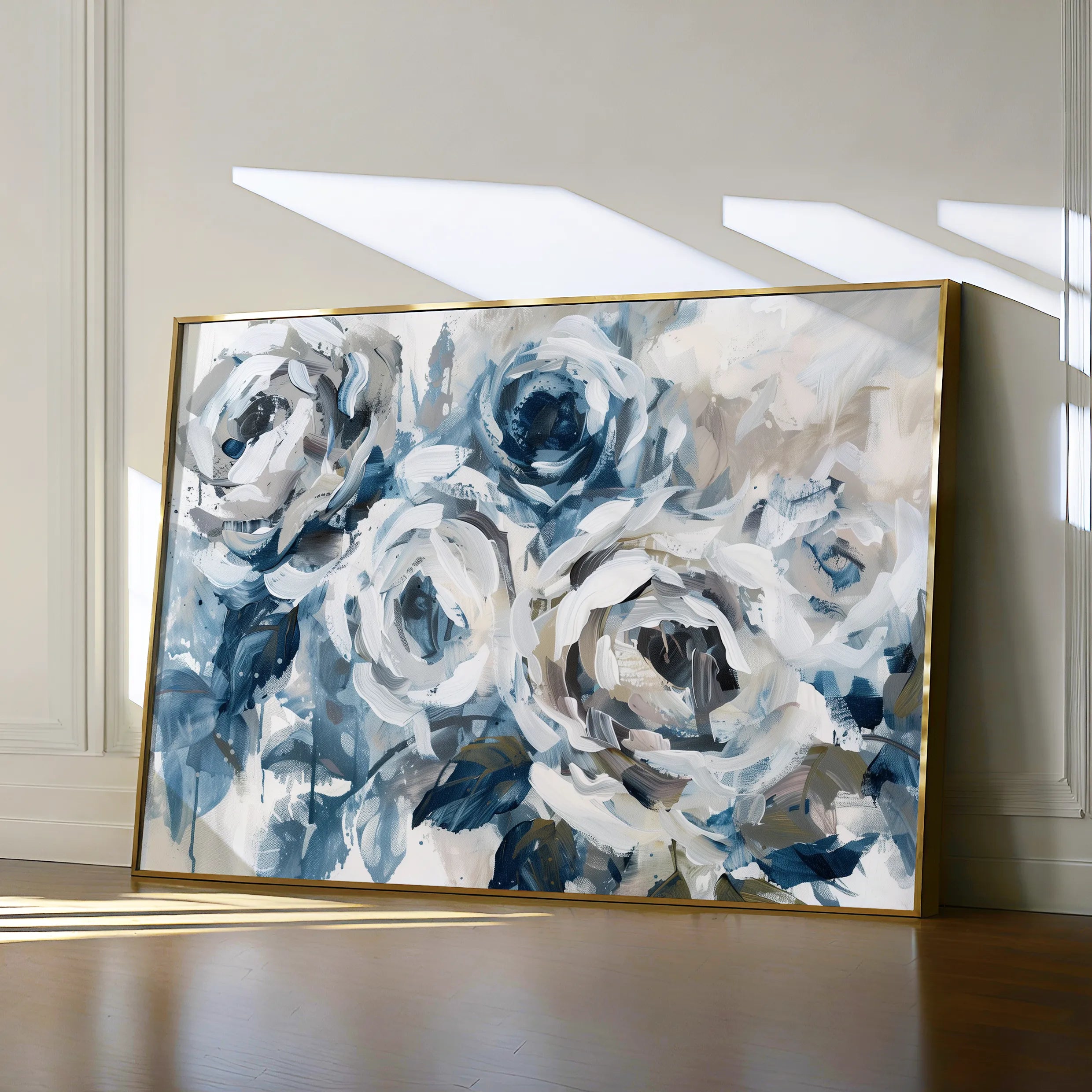 Floral 802 Canvas Art 60 x 40 cm / Black