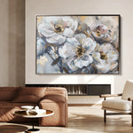 Floral 803 Canvas Art 60 x 40 cm / Black