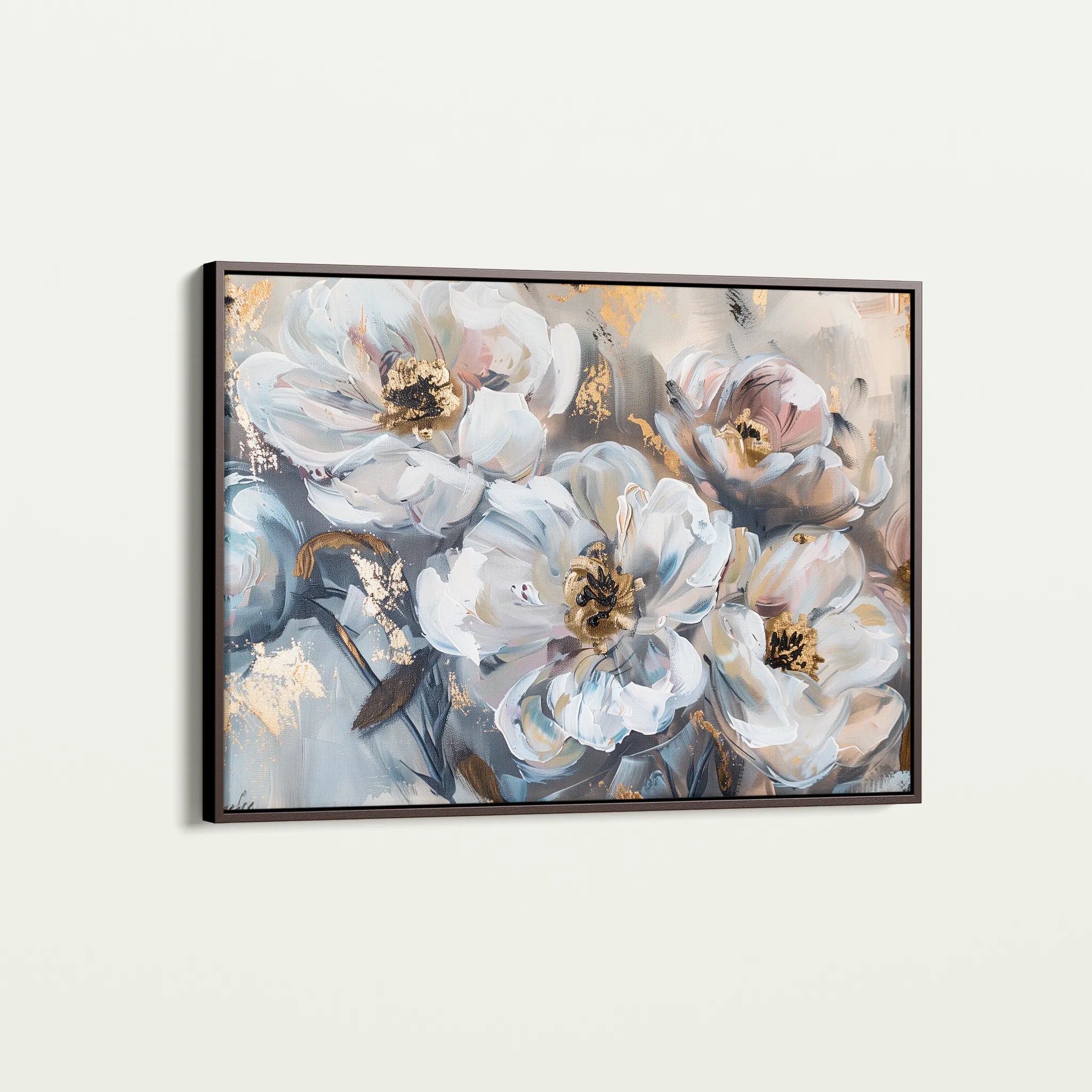 Floral 803 Canvas Art 60 x 40 cm / Black