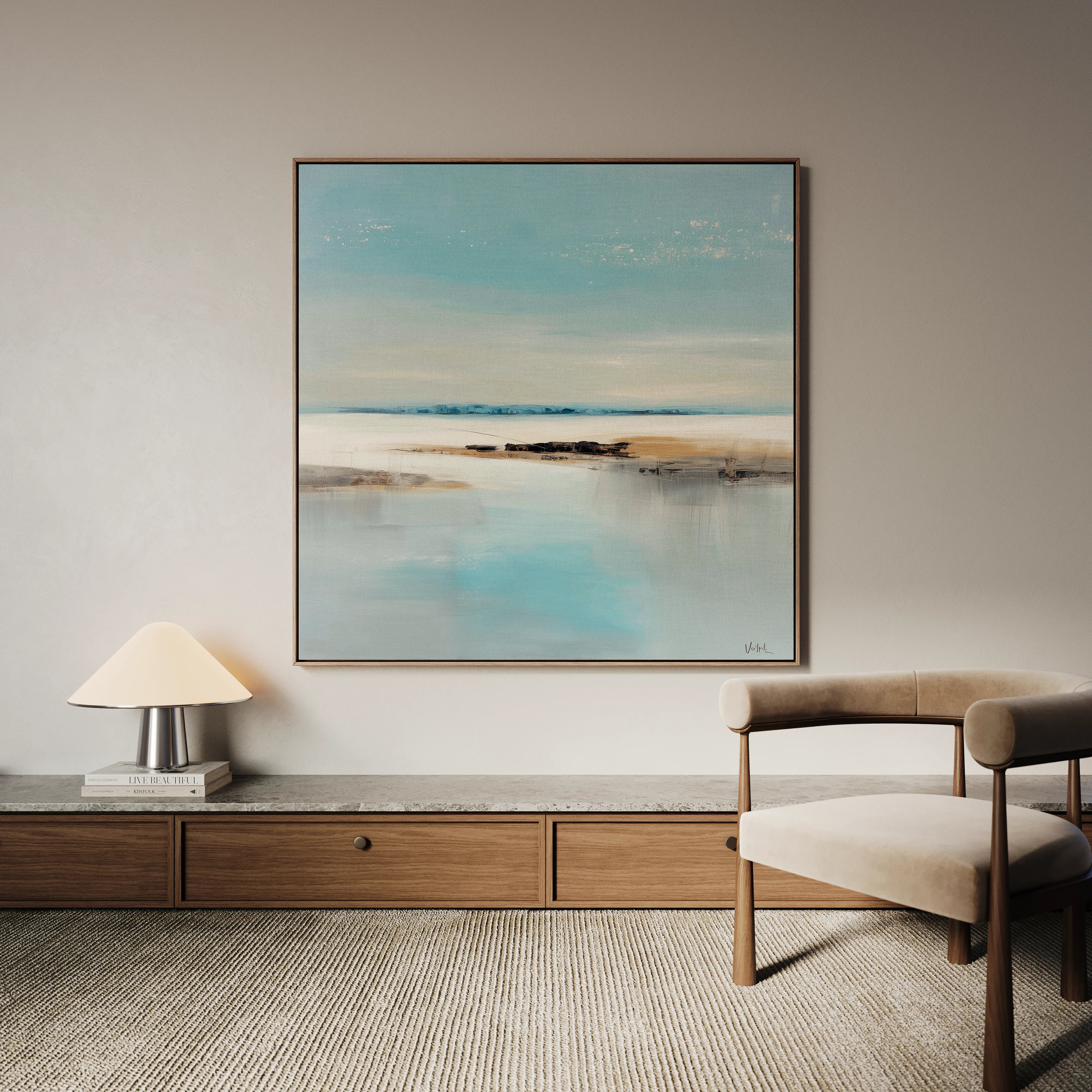 Abstract 804 Canvas Art 60 x 60 cm / Black