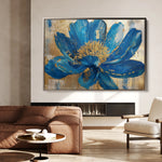 Floral 804 Canvas Art 60 x 40 cm / Black