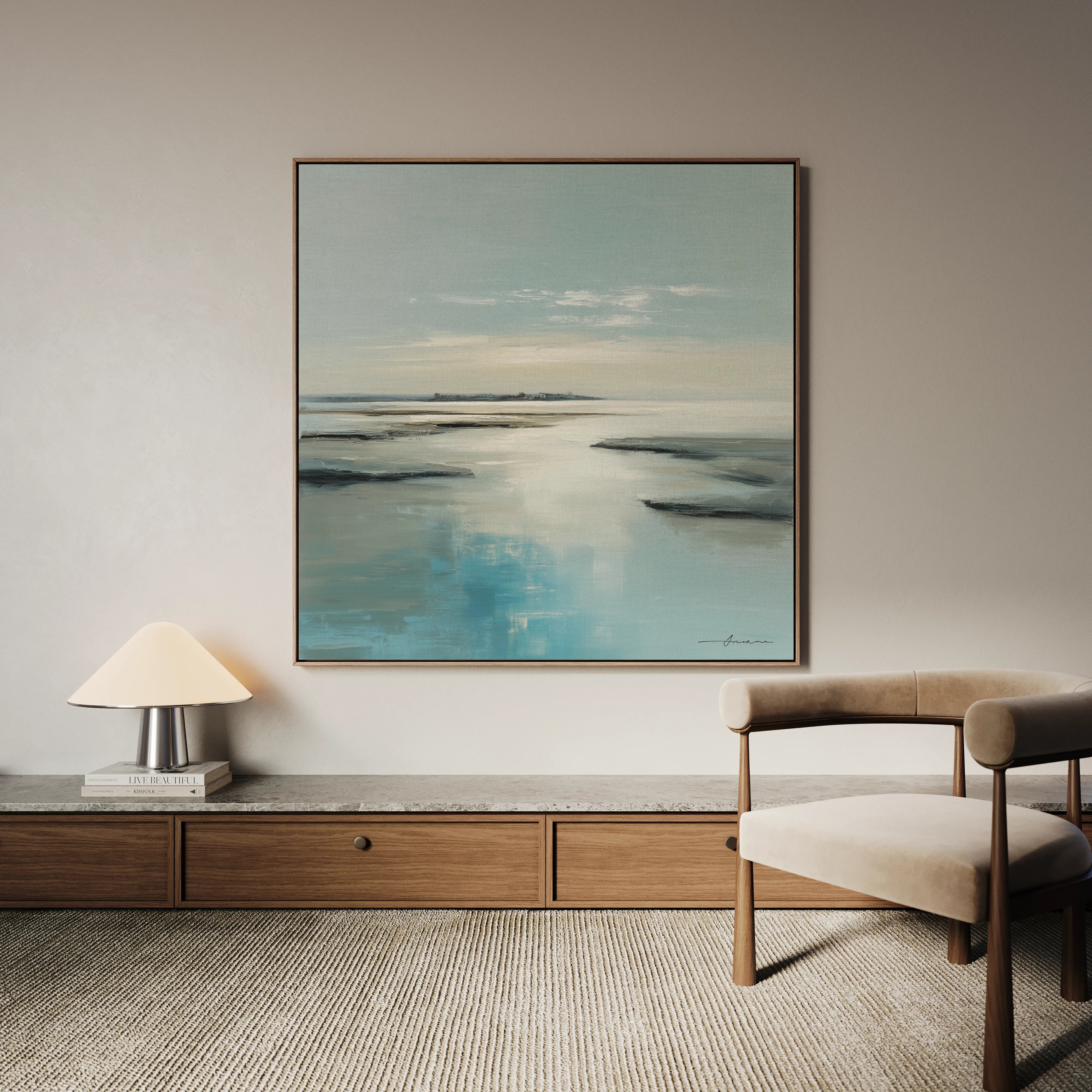 Abstract 805 Canvas Art 60 x 60 cm / Black