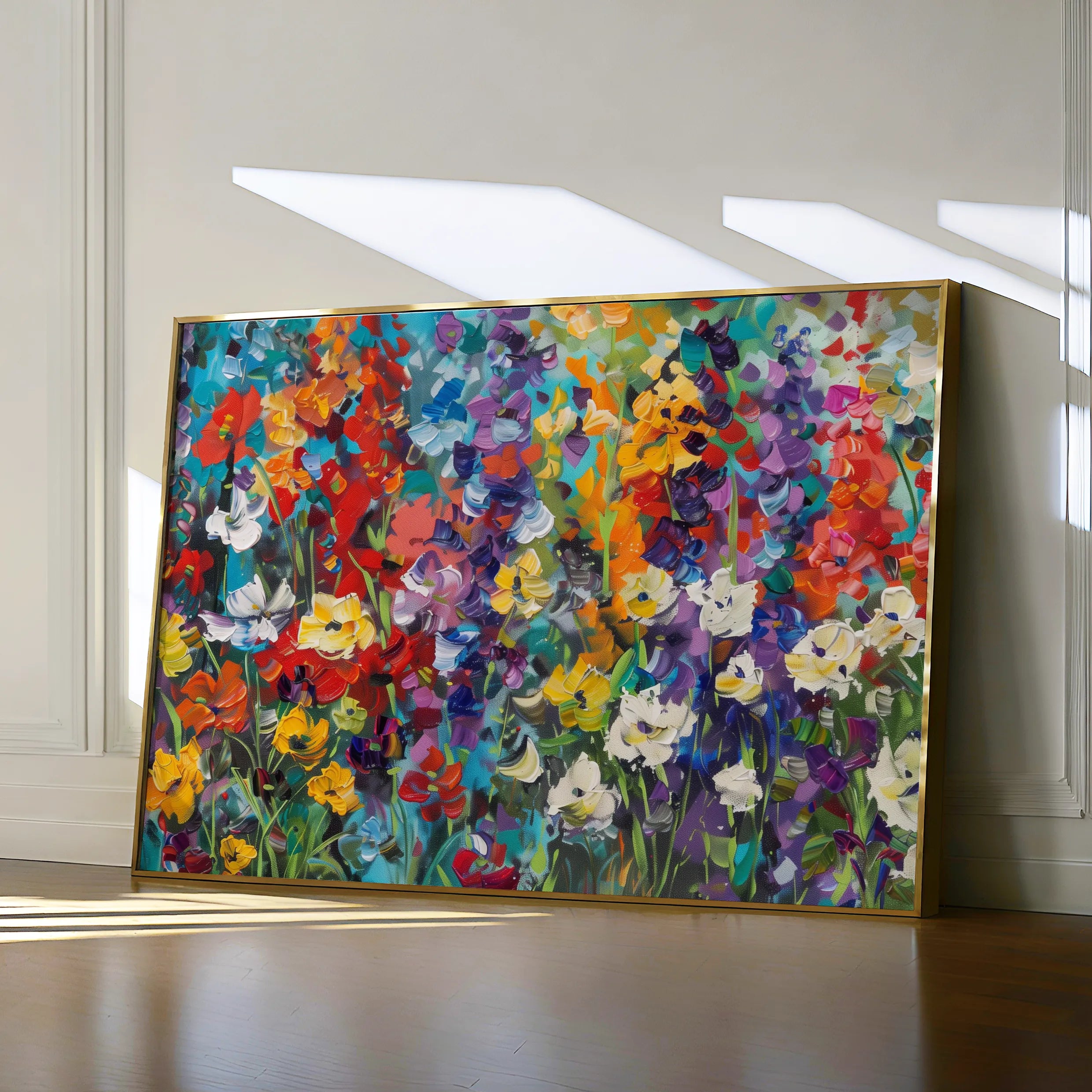 Floral 805 Canvas Art 60 x 40 cm / Black