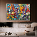 Floral 805 Canvas Art 60 x 40 cm / Black