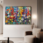 Floral 805 Canvas Art 60 x 40 cm / Black