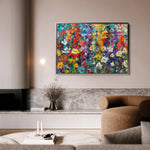 Floral 805 Canvas Art 60 x 40 cm / Black