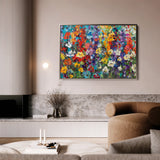 Floral 805 Canvas Art 60 x 40 cm / Black