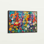 Floral 805 Canvas Art 60 x 40 cm / Black
