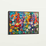 Floral 805 Canvas Art 60 x 40 cm / Black