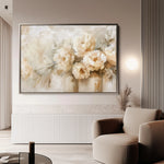 Floral 806 Canvas Art 60 x 40 cm / Black