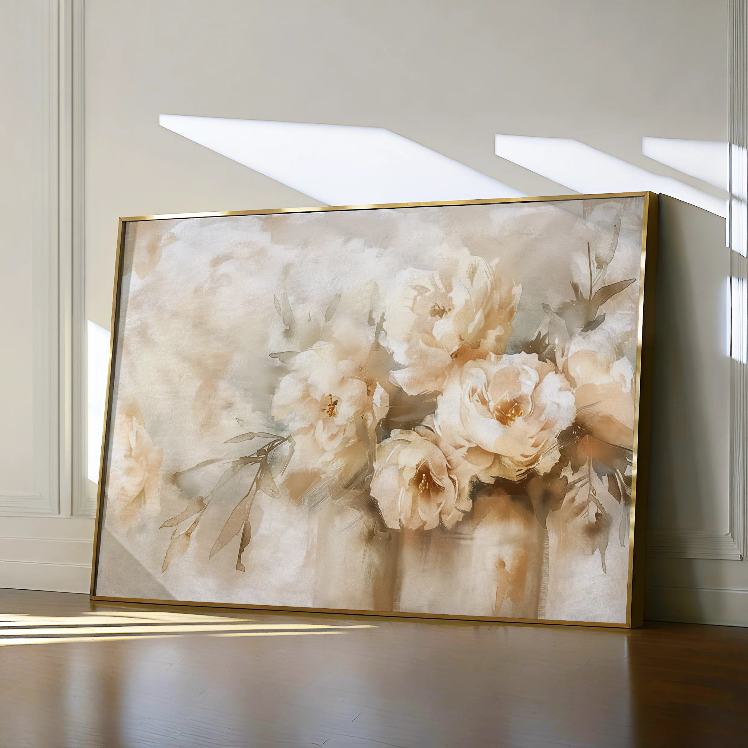 Floral 806 Canvas Art 60 x 40 cm / Black