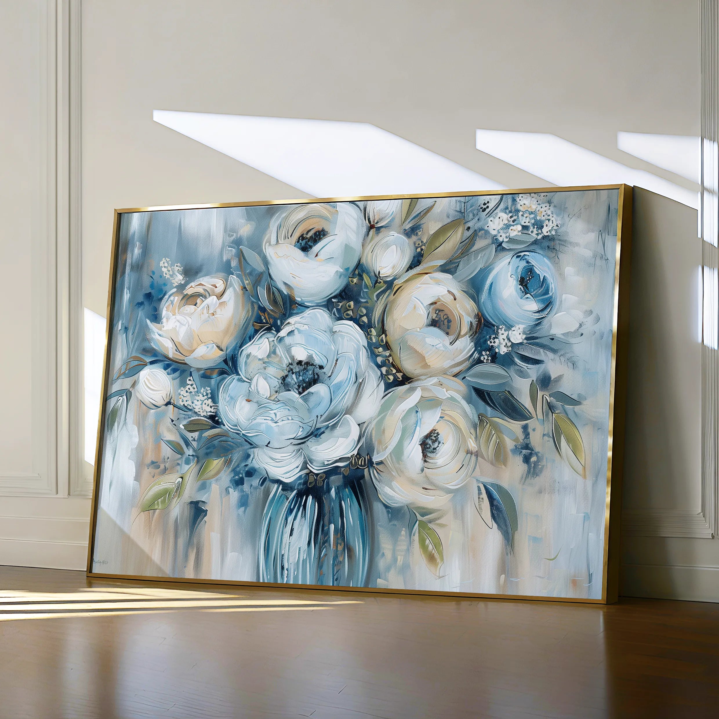 Floral 807 Canvas Art 60 x 40 cm / Black