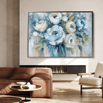 Floral 807 Canvas Art 60 x 40 cm / Black