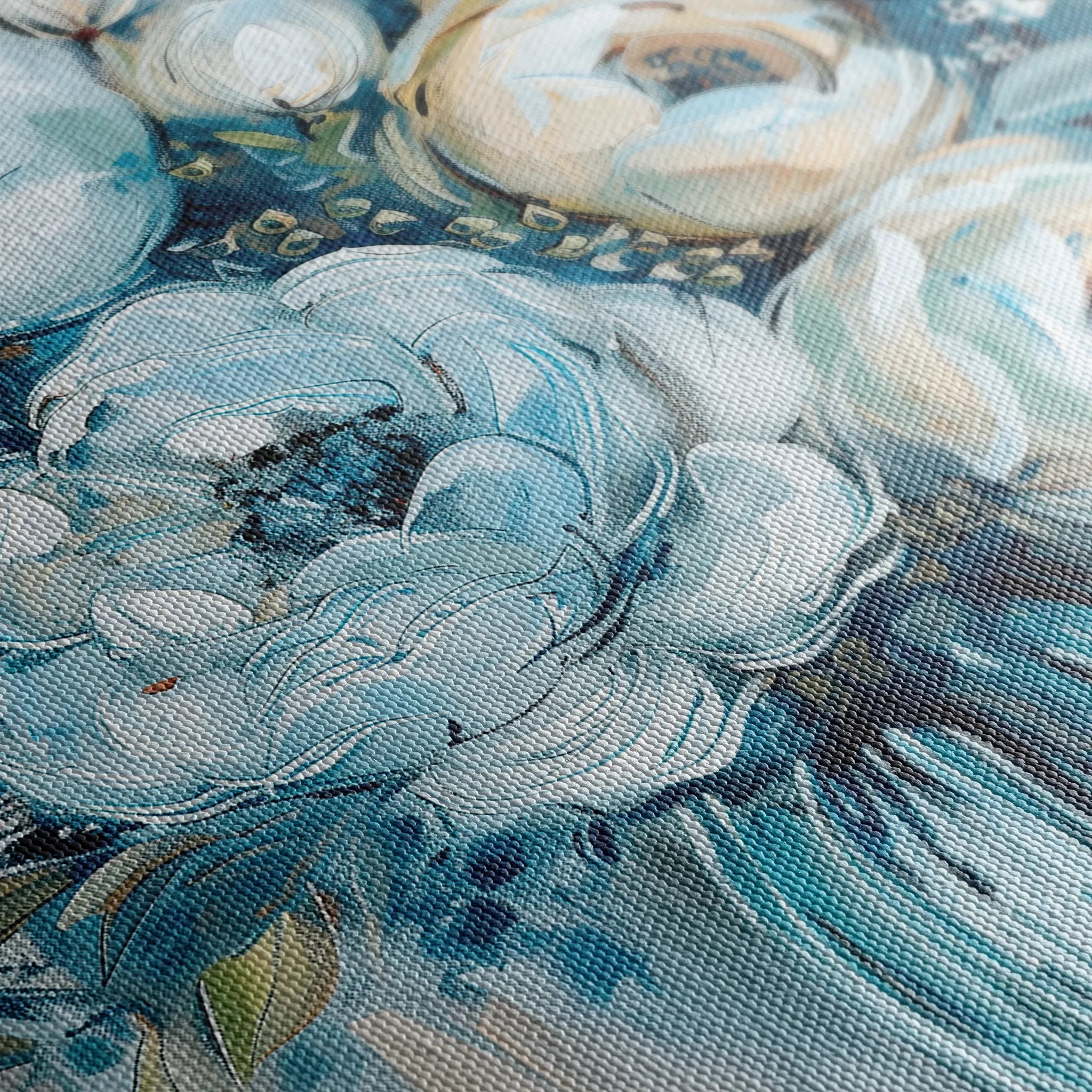 Floral 807 Canvas Art 60 x 40 cm / Black