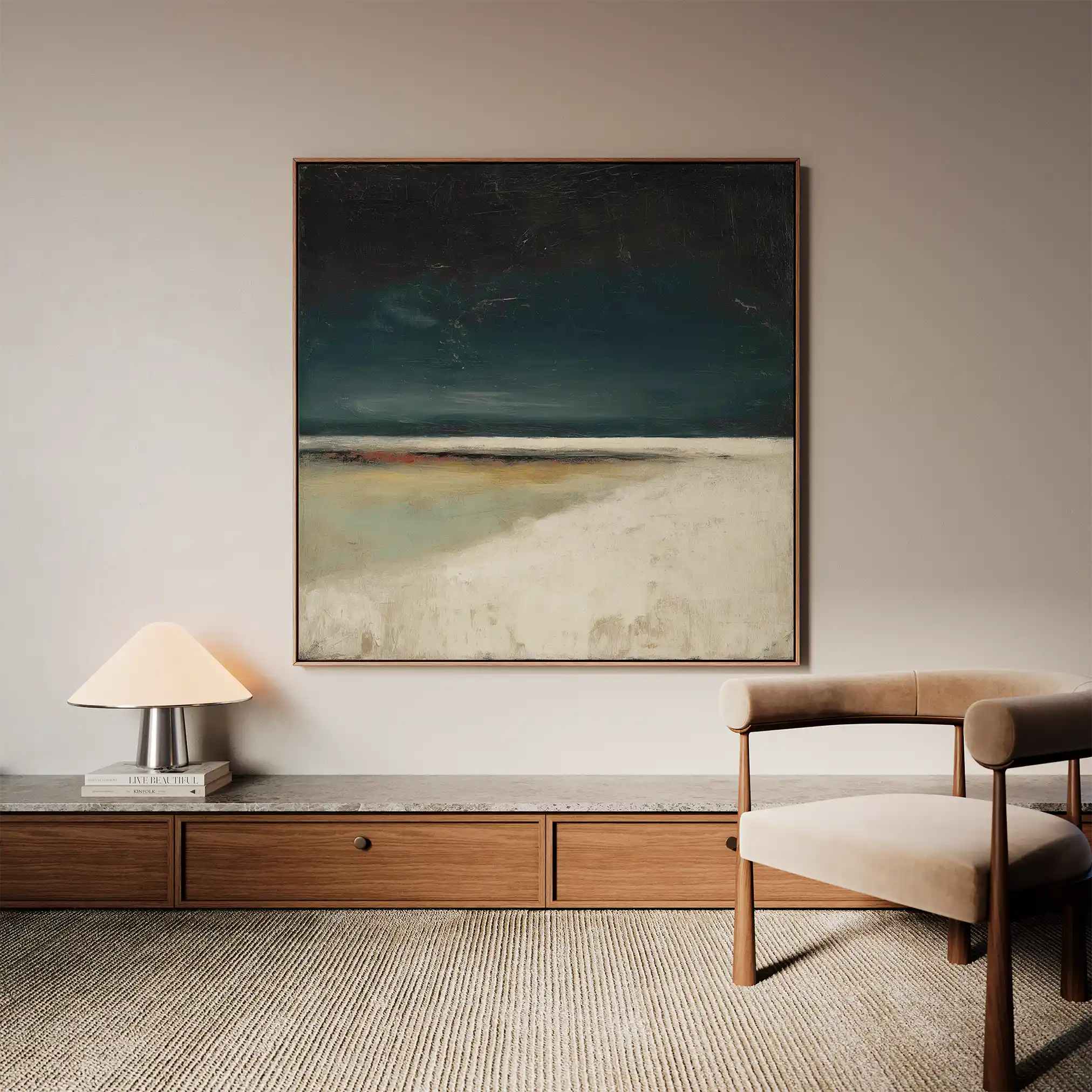 Abstract 808 Canvas Art 60 x 60 cm / Black