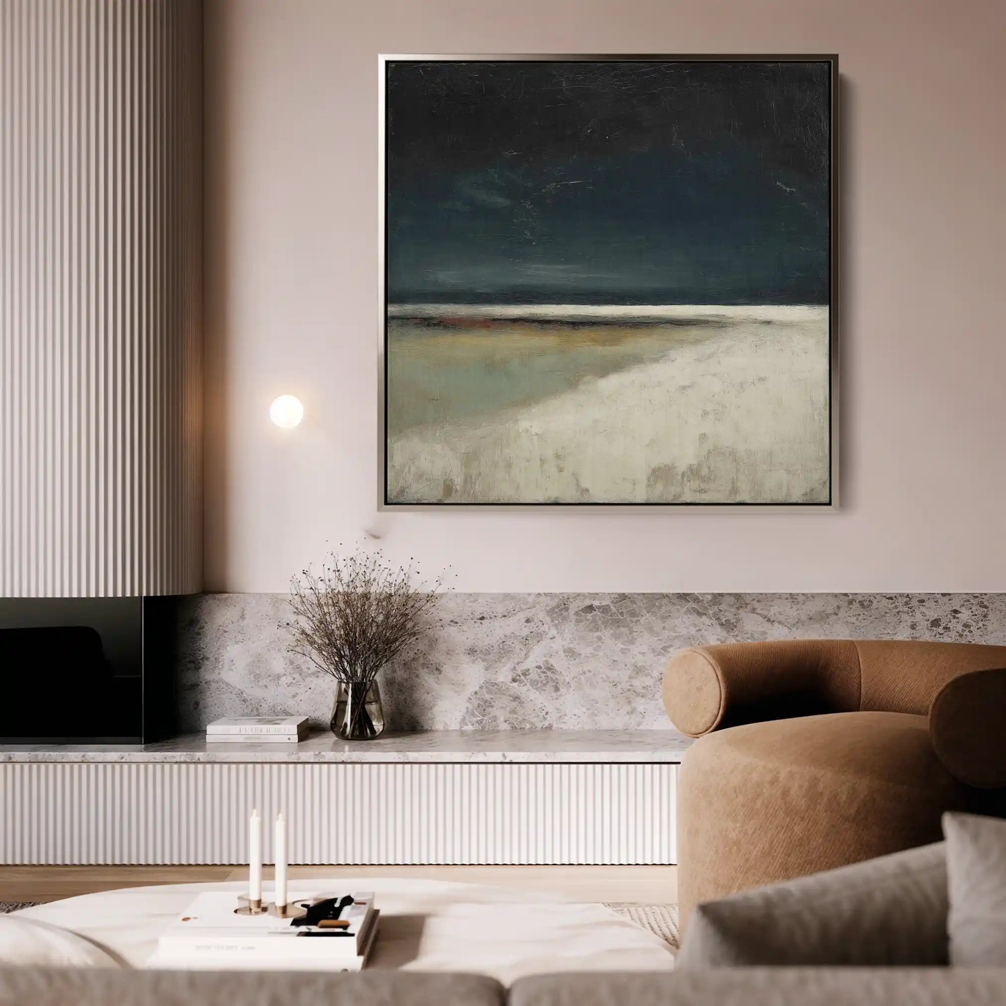 Abstract 808 Canvas Art 60 x 60 cm / Black