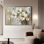 Floral 808 Canvas Art 60 x 40 cm / Black