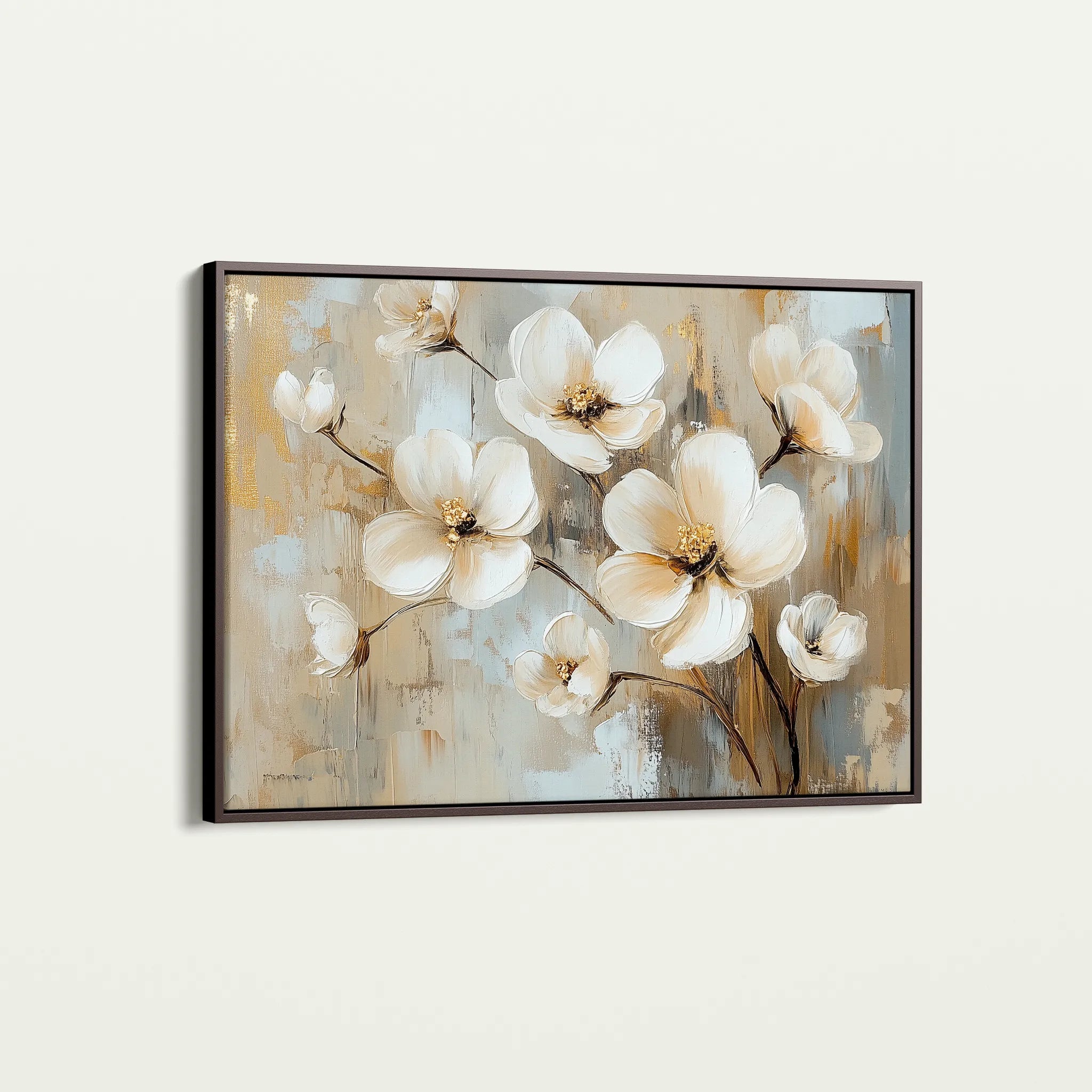 Floral 808 Canvas Art 60 x 40 cm / Black