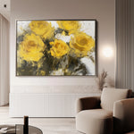 Floral 809 Canvas Art 60 x 40 cm / Black