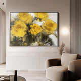 Floral 809 Canvas Art 60 x 40 cm / Black