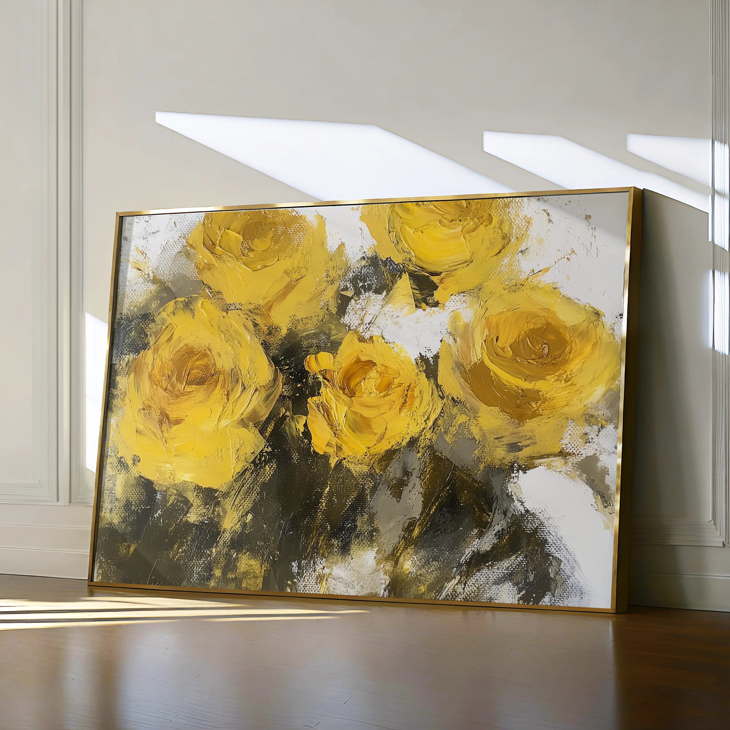 Floral 809 Canvas Art 60 x 40 cm / Black