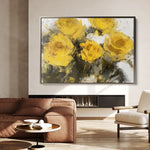 Floral 809 Canvas Art 60 x 40 cm / Black