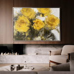 Floral 809 Canvas Art 60 x 40 cm / Black