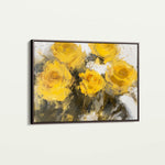 Floral 809 Canvas Art 60 x 40 cm / Black