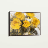 Floral 809 Canvas Art 60 x 40 cm / Black