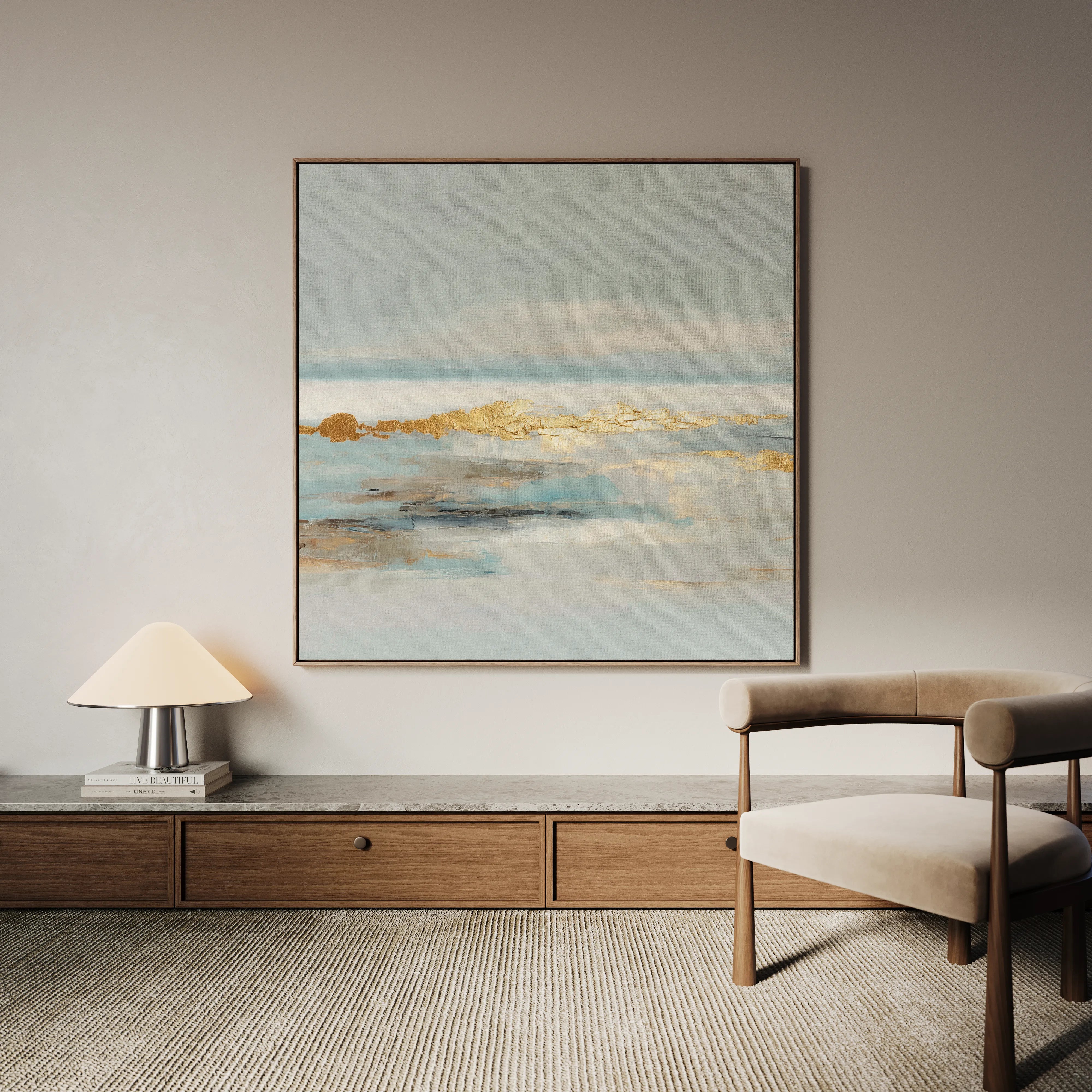 Abstract 810 Canvas Art 60 x 60 cm / Black