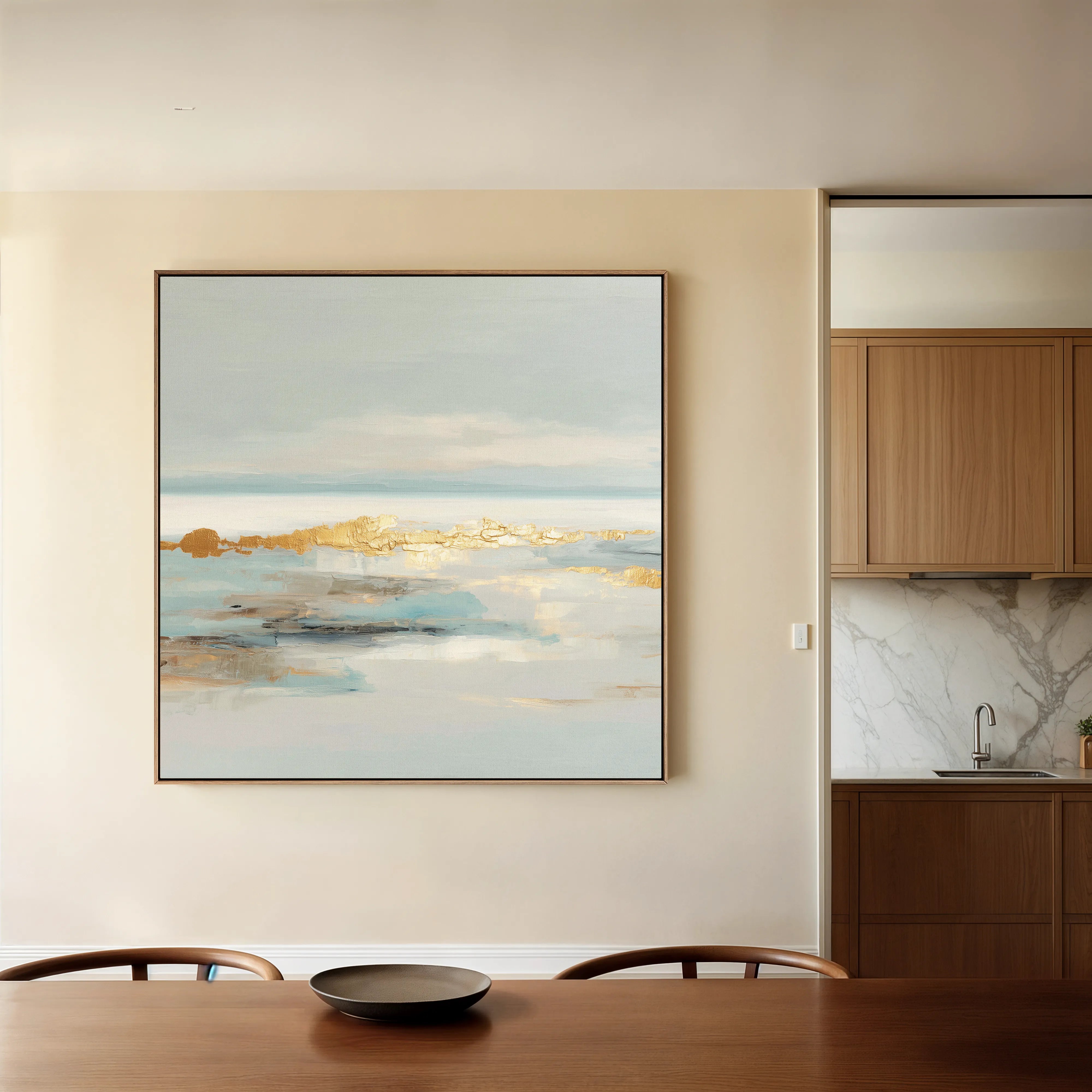 Abstract 810 Canvas Art 60 x 60 cm / Black