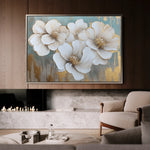 Floral 810 Canvas Art 60 x 40 cm / Black