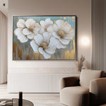 Floral 810 Canvas Art 60 x 40 cm / Black