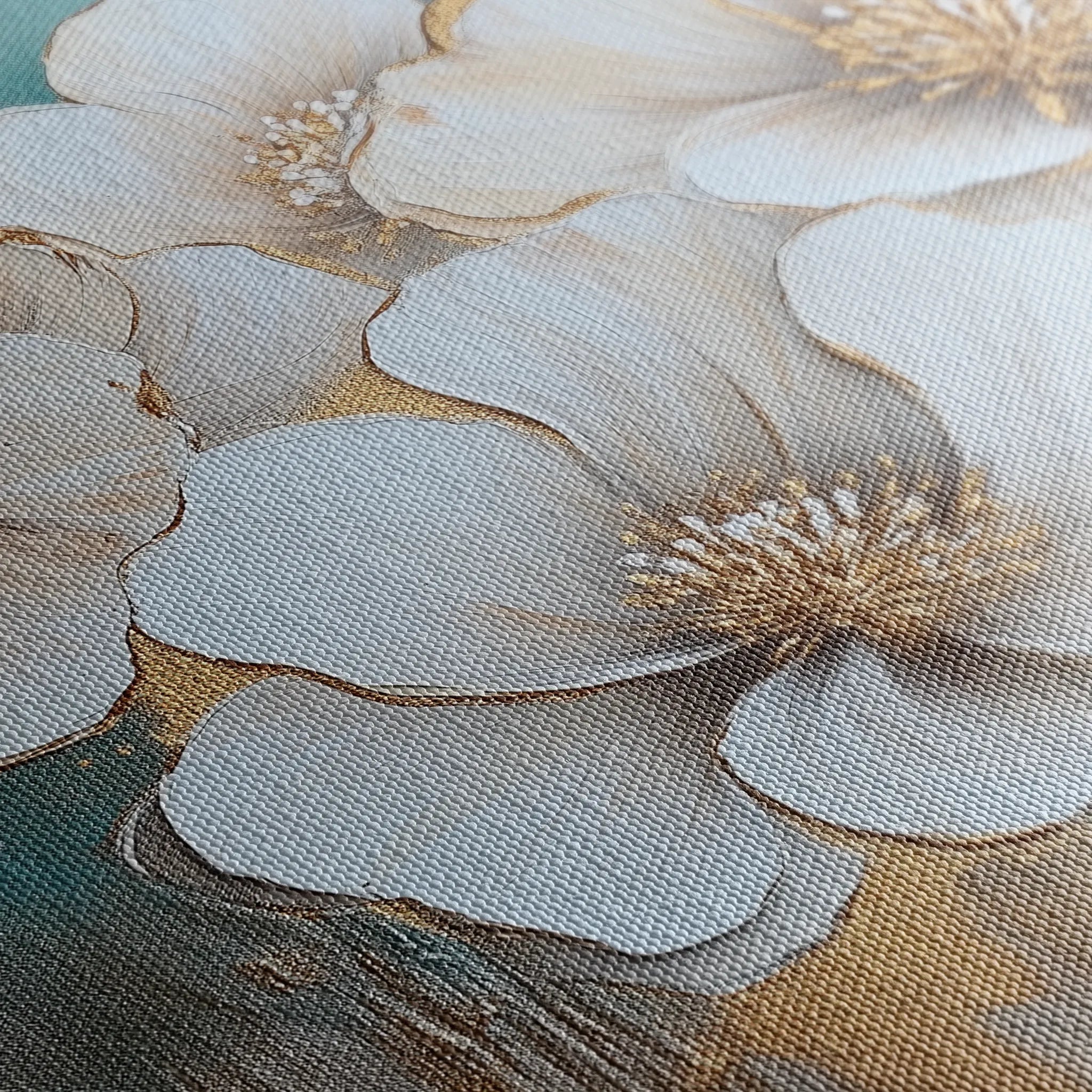 Floral 810 Canvas Art 60 x 40 cm / Black