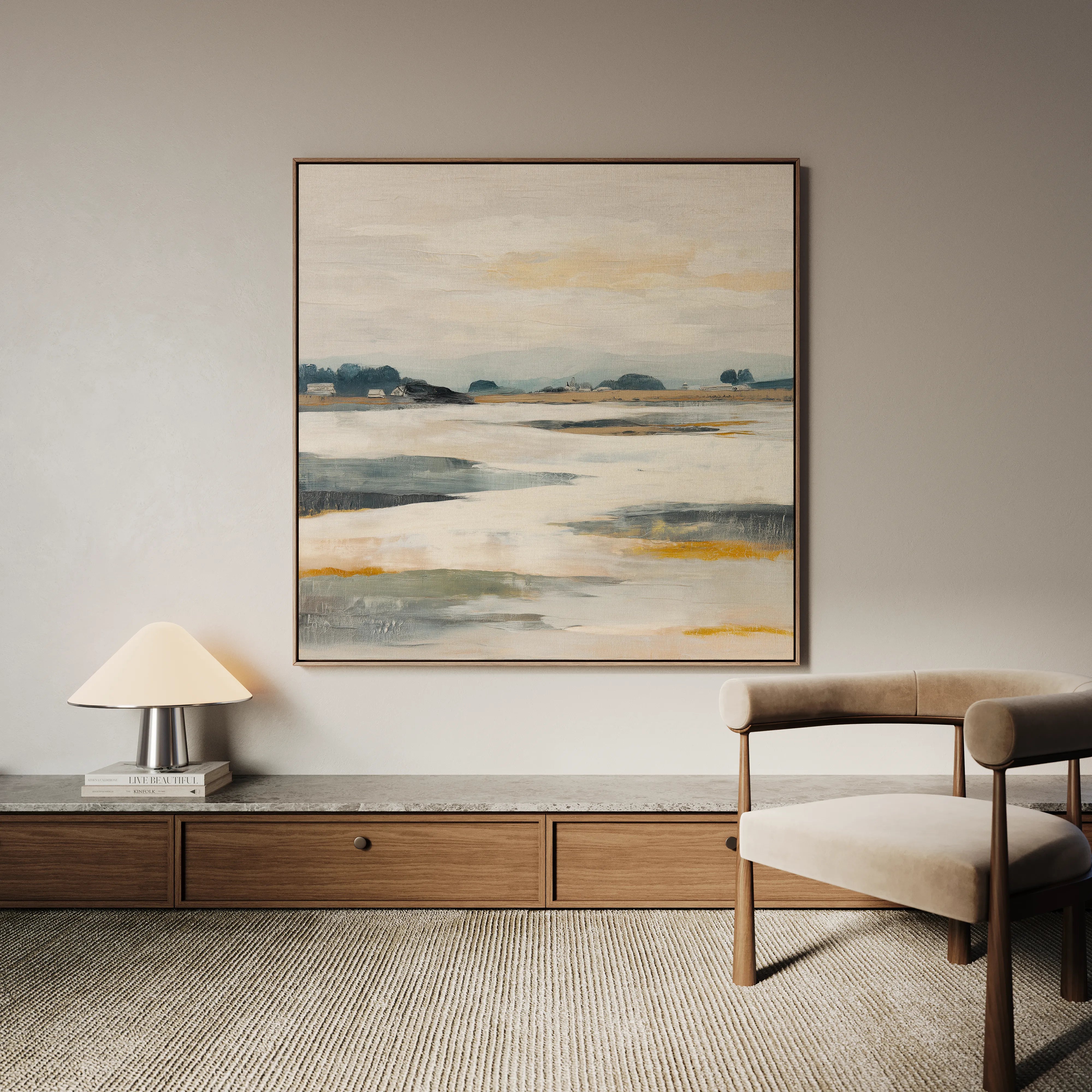 Abstract 811 Canvas Art 60 x 60 cm / Black