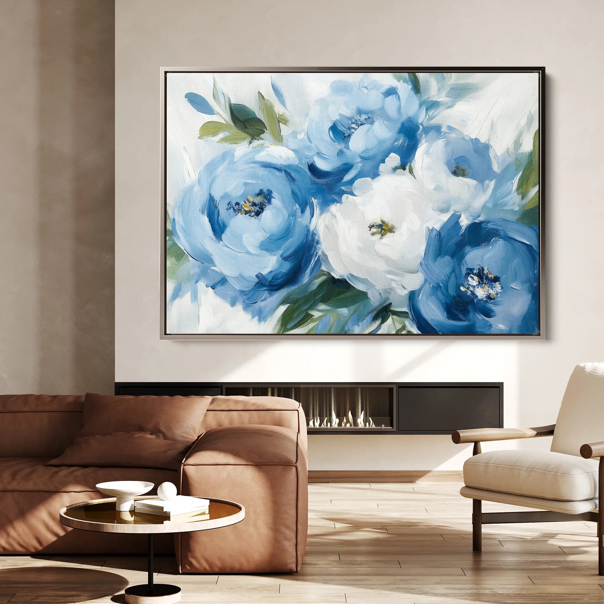 Floral 811 Canvas Art 60 x 40 cm / Black