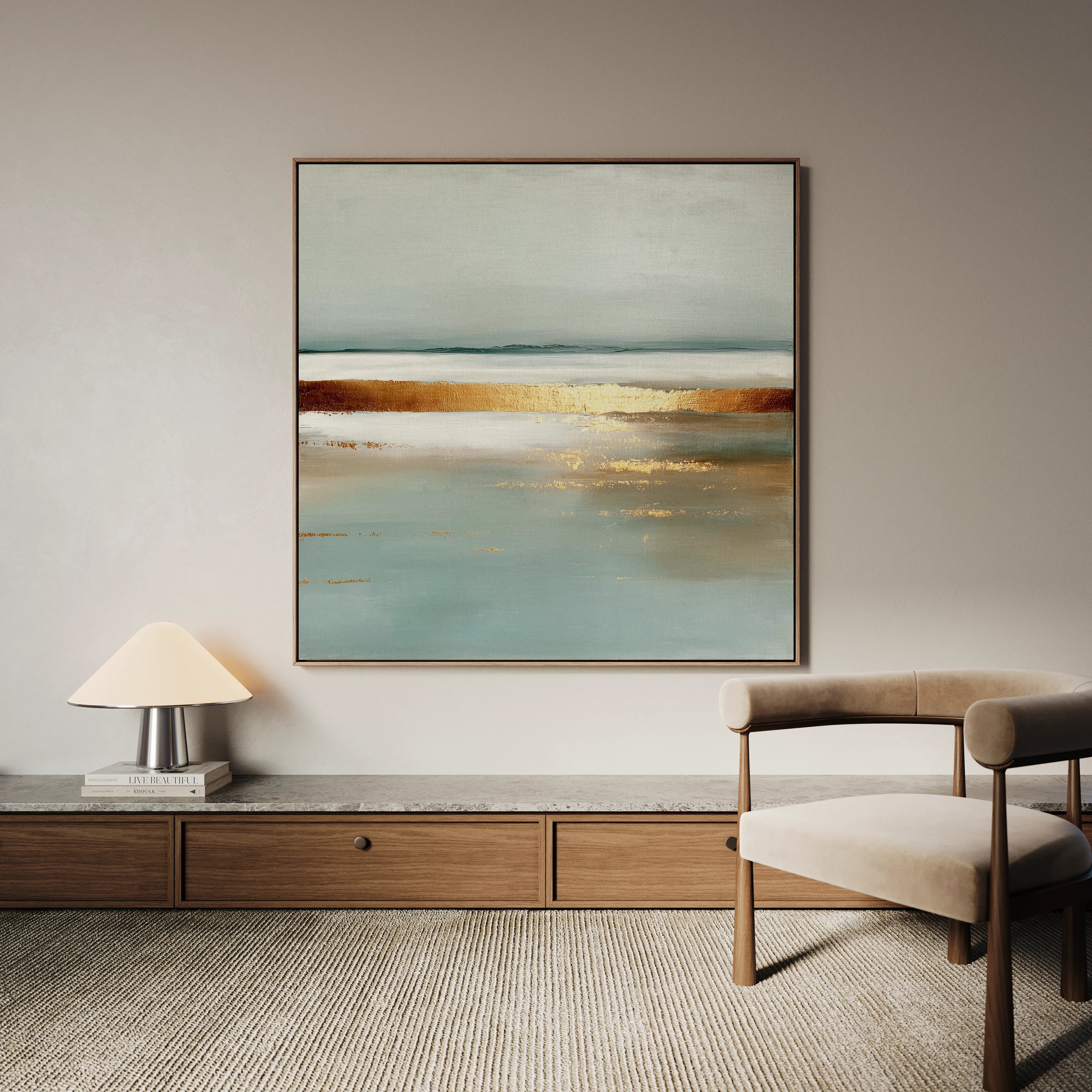 Abstract 813 Canvas Art 60 x 60 cm / Black
